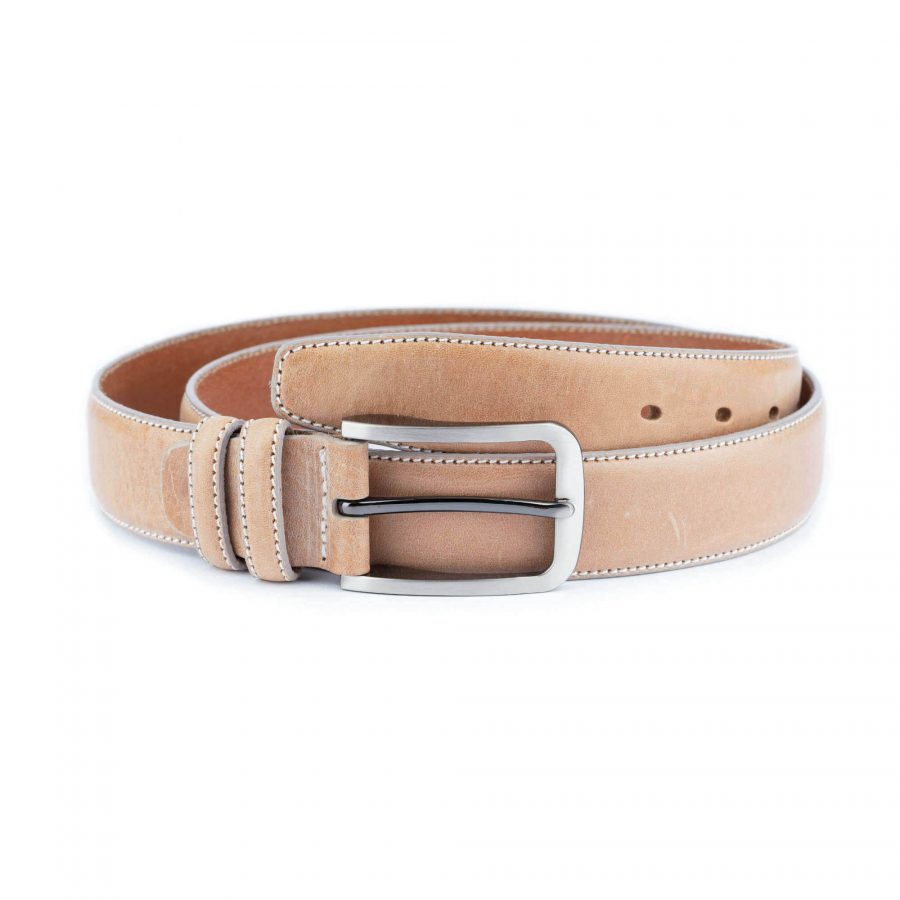 taupe leather belt for men 1 28 40 usd35 BEGE35SVER