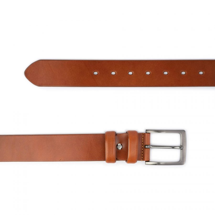 thick tan brown leather belt for jeans 2