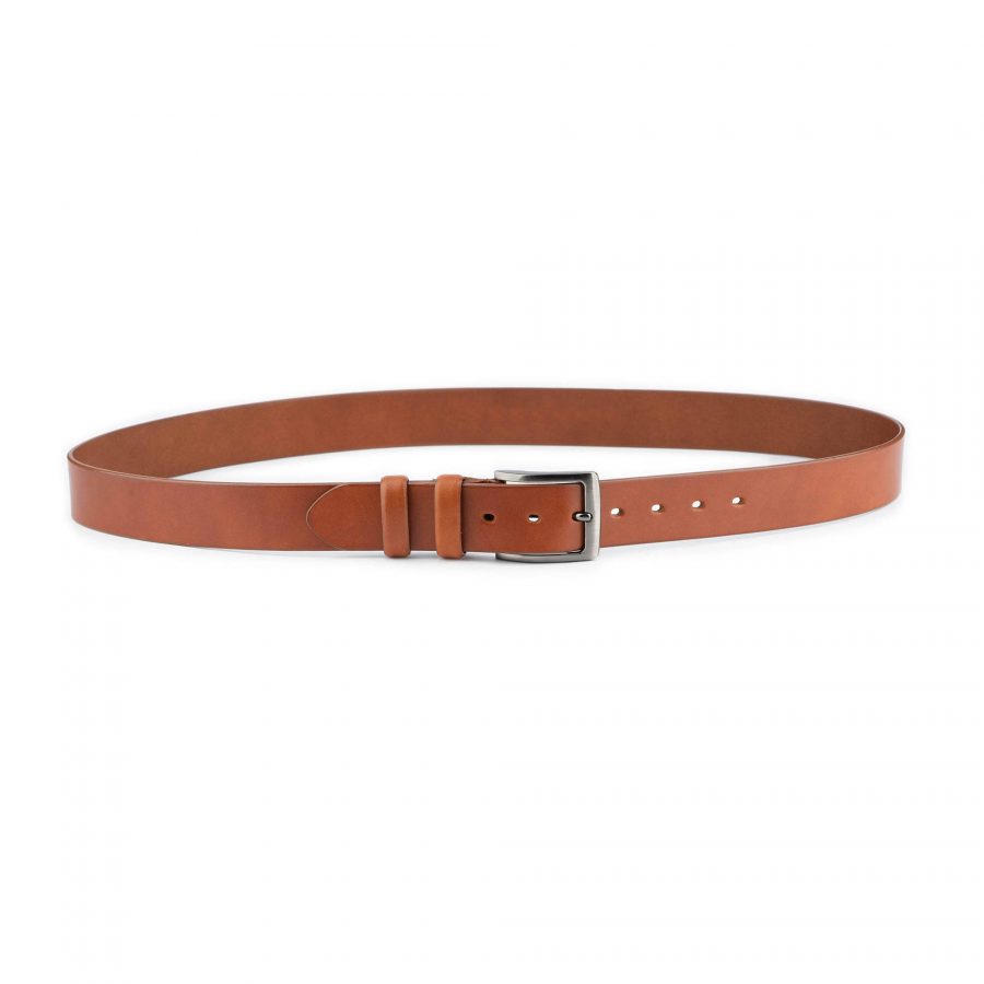 thick tan brown leather belt for jeans 4