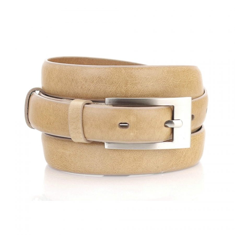 thin light tan womens belt for dresses 1