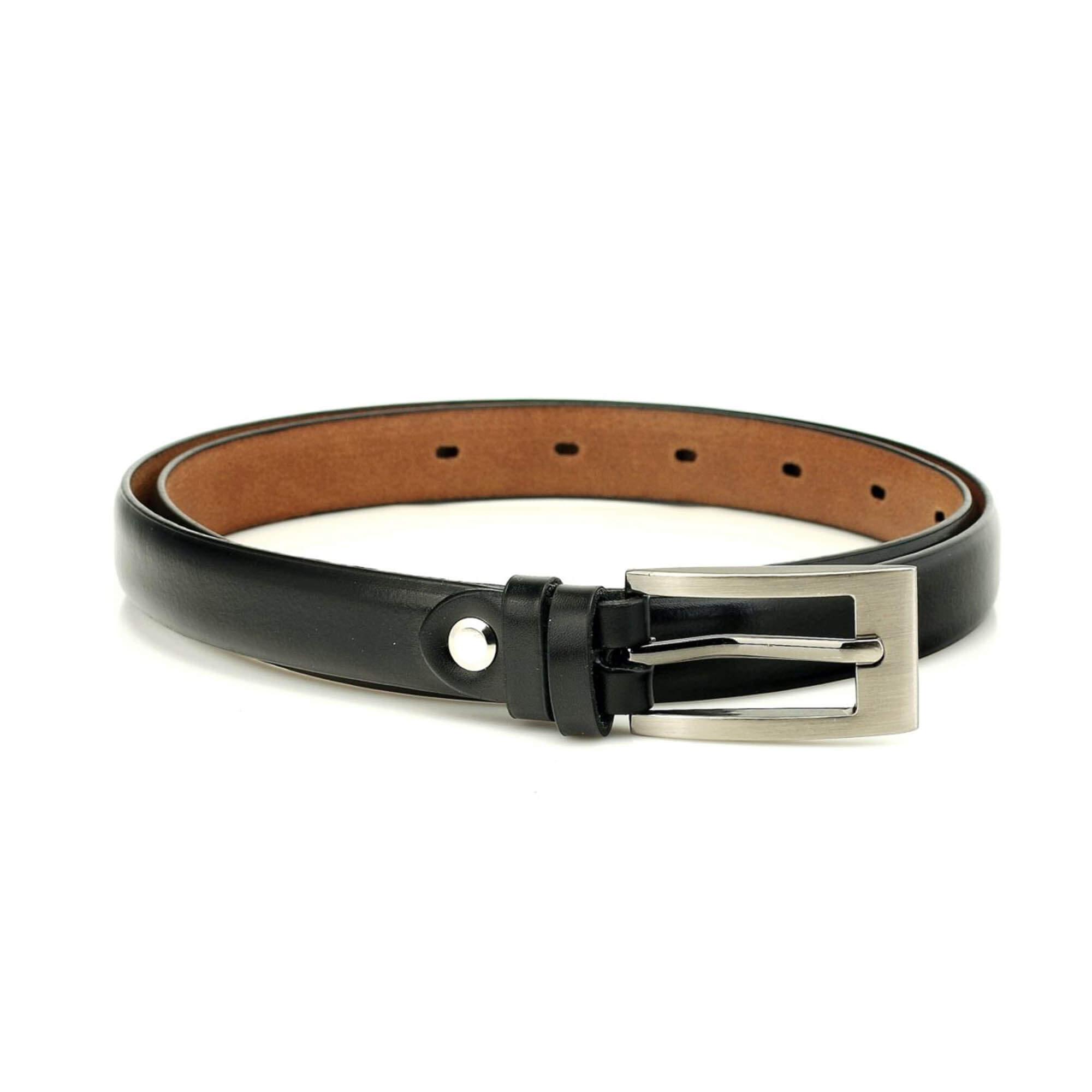 Buy Thin Womens Black Leather Belt For Dress | LeatherBelts