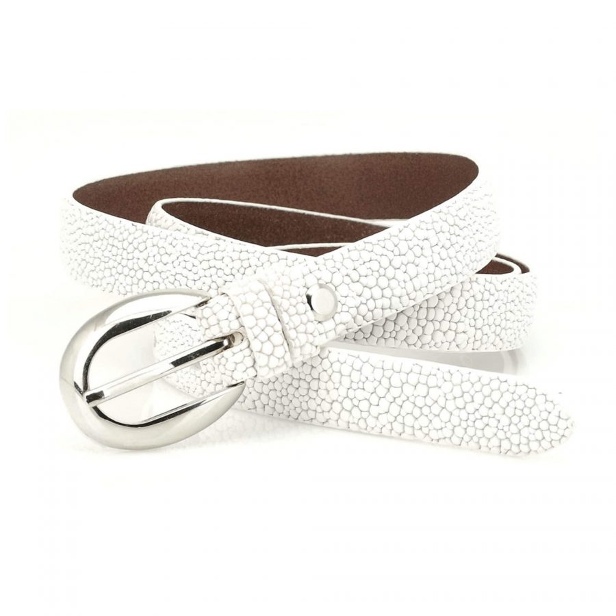 unique womens white belt for dresses real leather 3