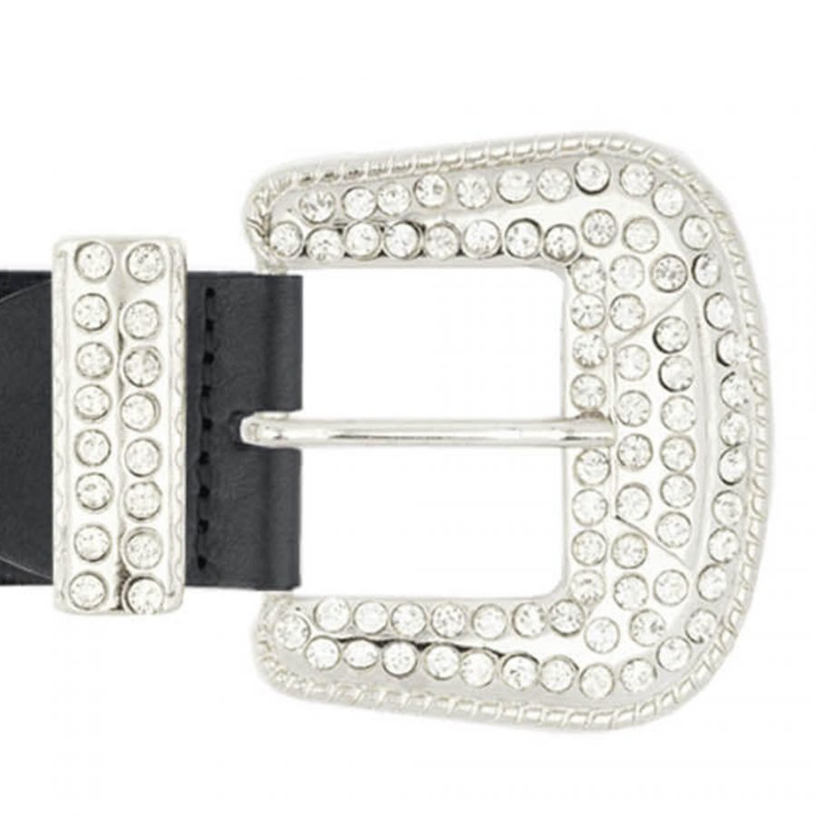 western womens belt for jeans with bling crystal buckle copy