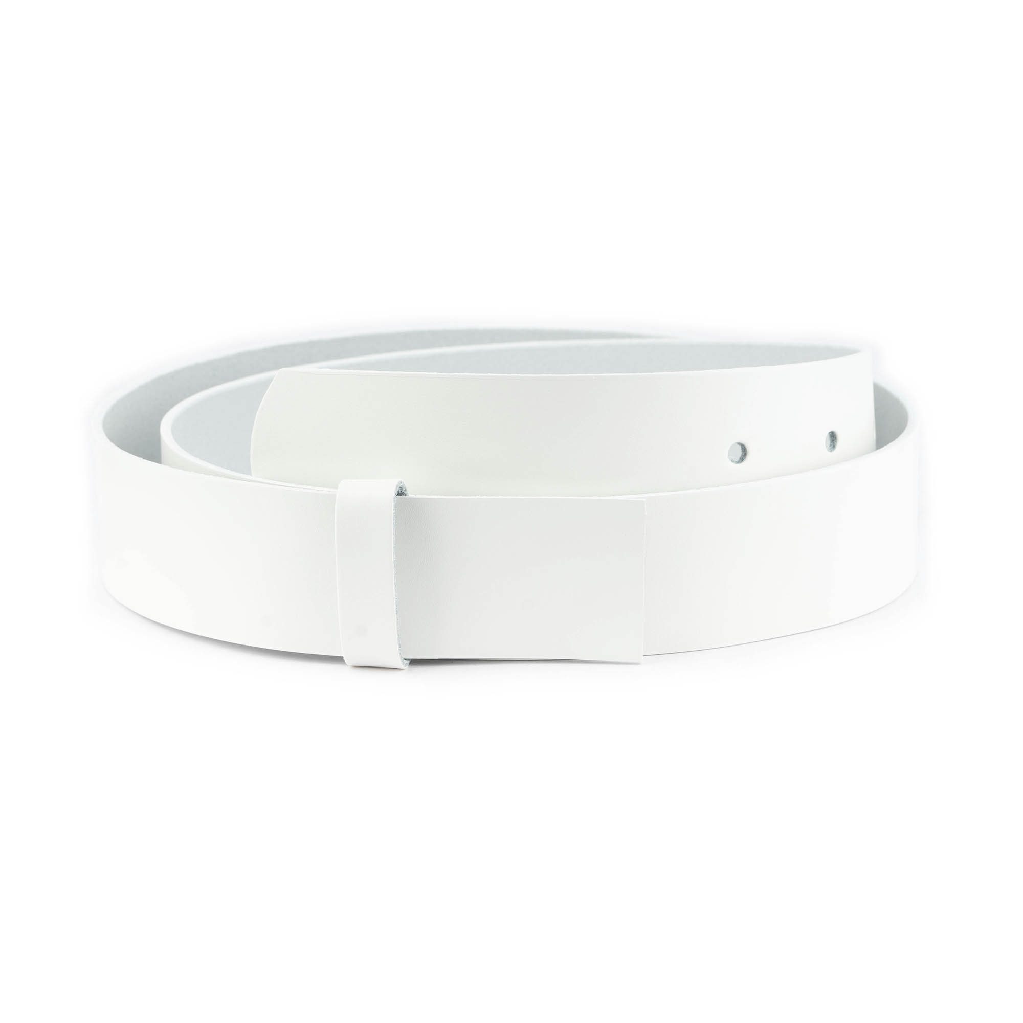 Buy White Leather Belt Strap For Buckles 1 1/2 Inch Leather