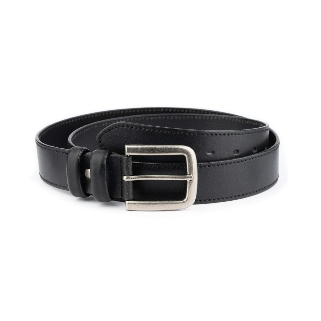 Buy Wide Belt For Mens Jeans 4.0 Cm Black Real Leather