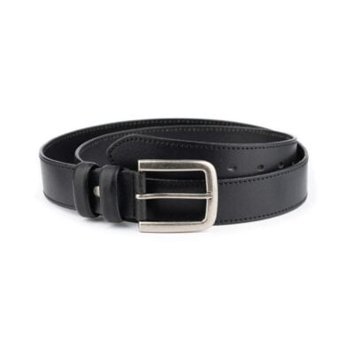 wide belt for mens jeans 4 0 cm black real leather 1