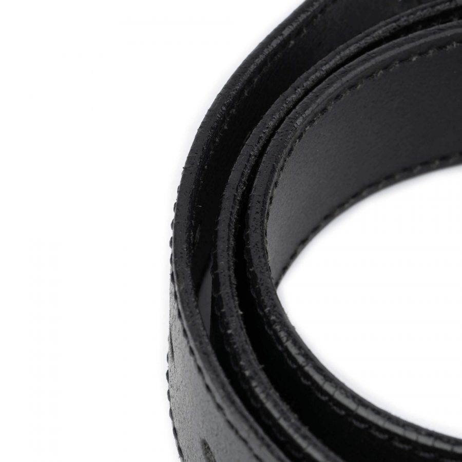 wide belt for mens jeans 4 0 cm black real leather 6