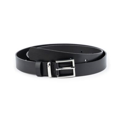 women s belt black leather 1 inch 1