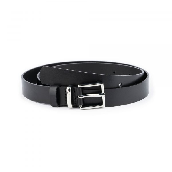 women s belt black leather 1 inch 1