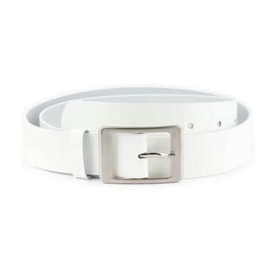 women s white belt for jeans 1 5 inch real leather 1