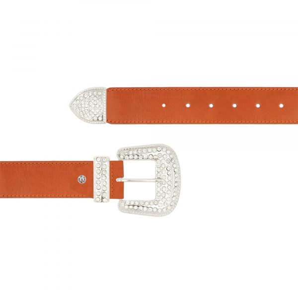 womens jeans western belt with rhinestone buckle 1