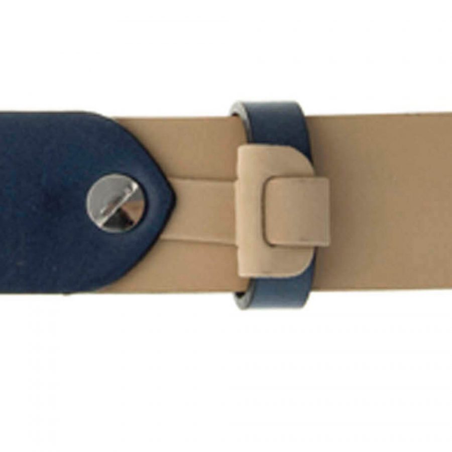 anchor buckle leather belt for men navy blue 351149 4