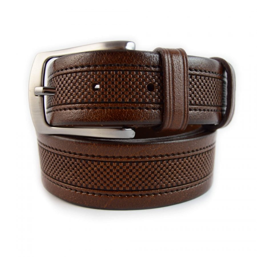 best belt for jeans men brown real leather 351101 1