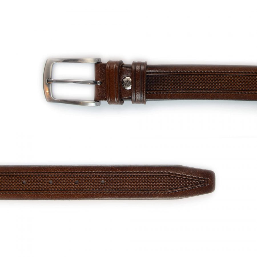 best belt for jeans men brown real leather 351101 2