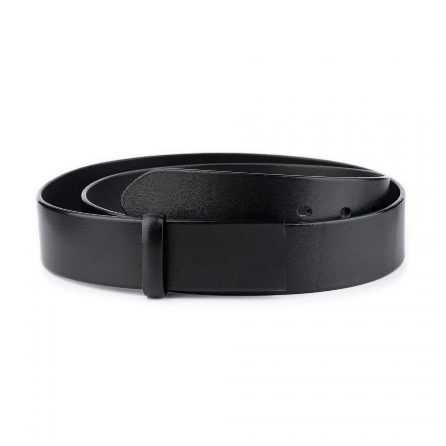 black belt leather strap replacement thick genuine leather 4 0 cm 1