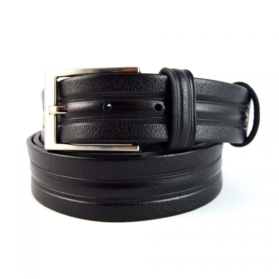 black business belt for men genuine leather 351083 1