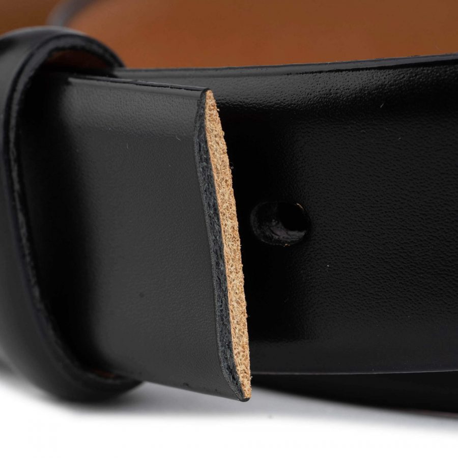 black leather buckle strap replacement for mens belts 30 mm 2