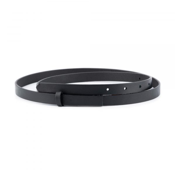 black replacement strap full grain leather 15 mm 1