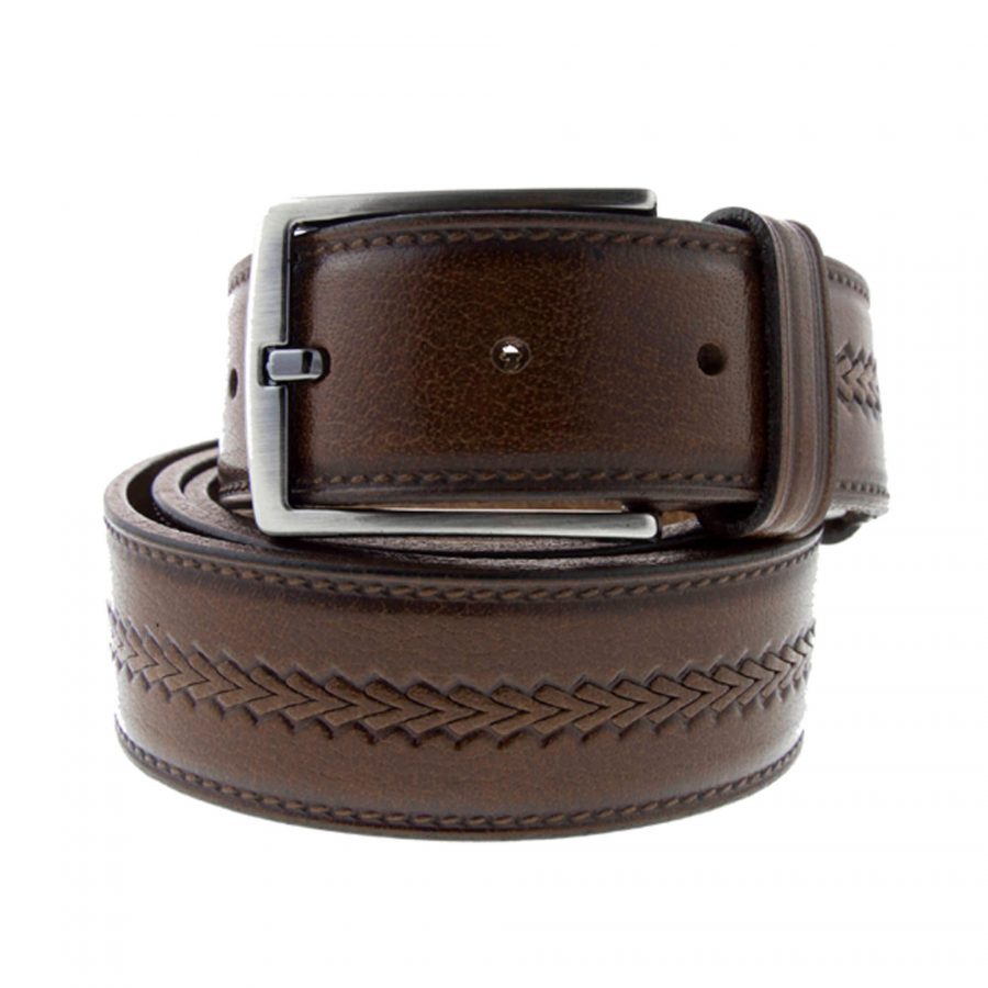 brown 100 leather belt for men 351135 1