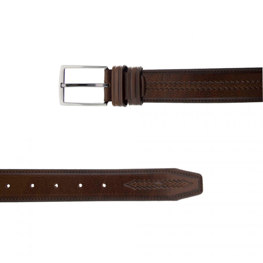 brown 100 leather belt for men 351135 2