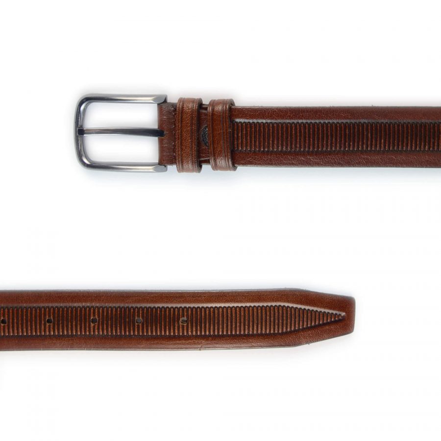 brown belt for chinos genuine leather 351126 2