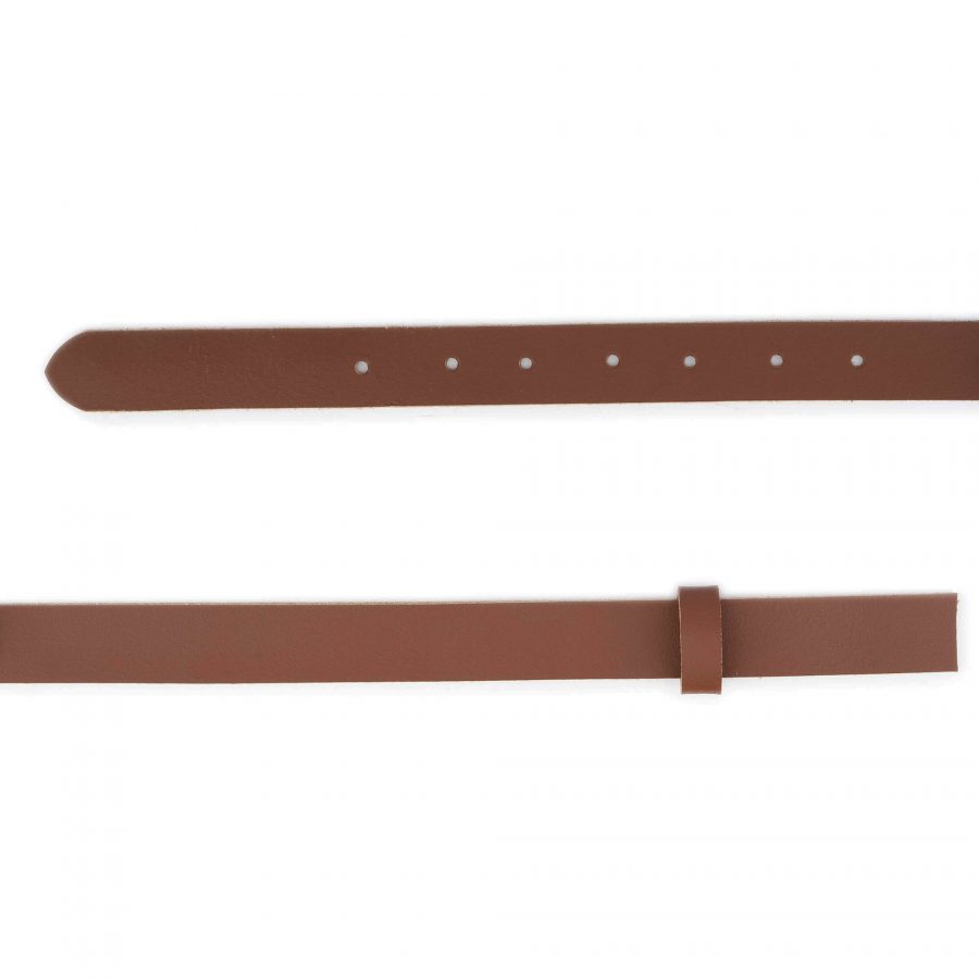 brown belt strap without buckle 2 5 cm real leather 2