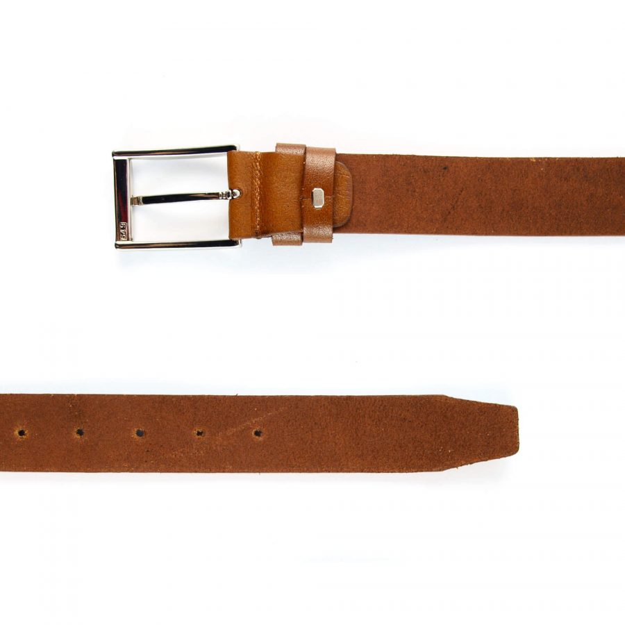 brown mens genuine leather belt for jeans 351053 3