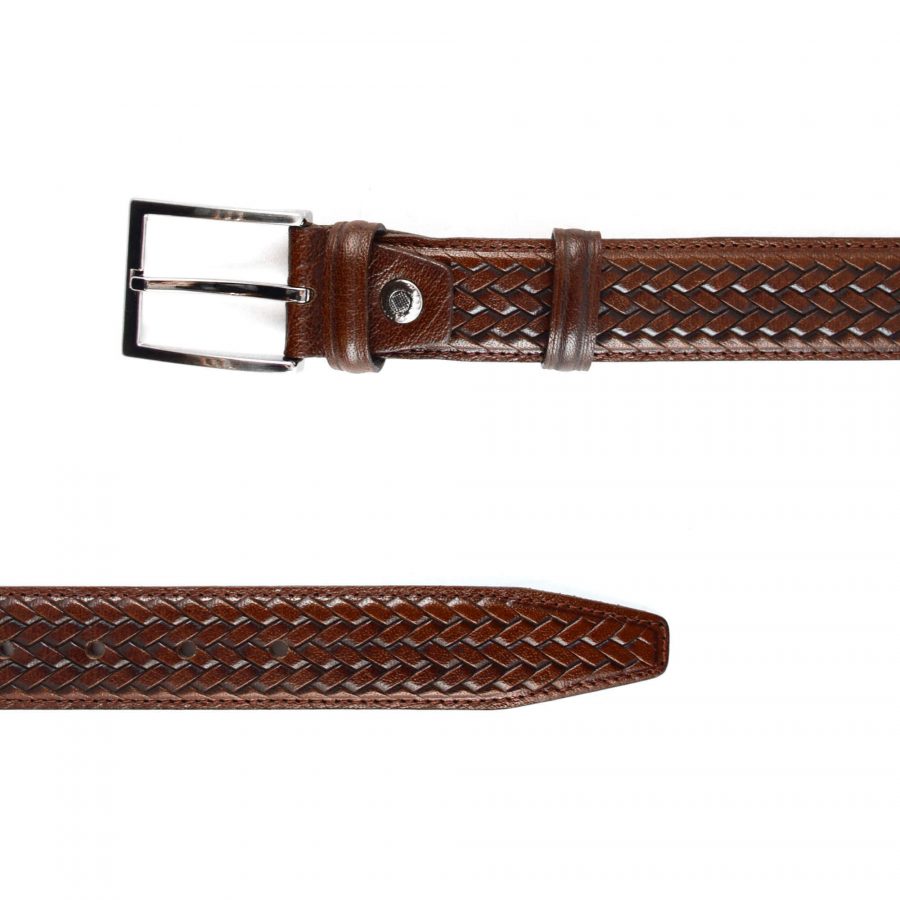 brown suit belt mens real leather 351091 3