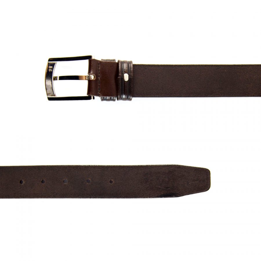 casual mens belt dark brown leather 351070 2