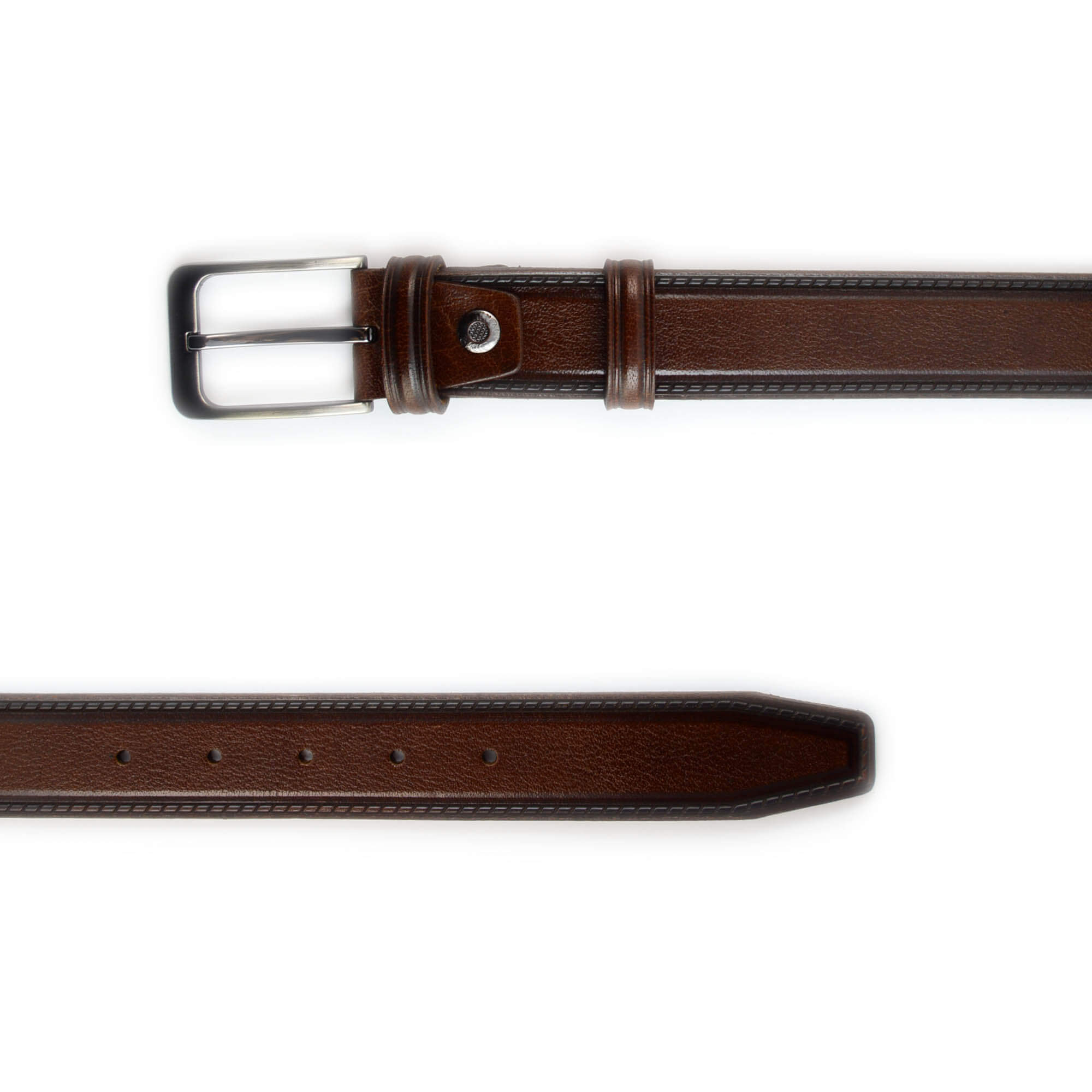 Buy Chinos Belt For Men - Genuine Brown Leather - LeatherBeltsOnline