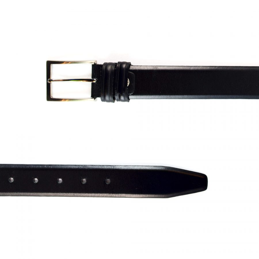 Buy Classic Black Mens Suit Belt - Genuine Leather - LeatherBeltsOnline