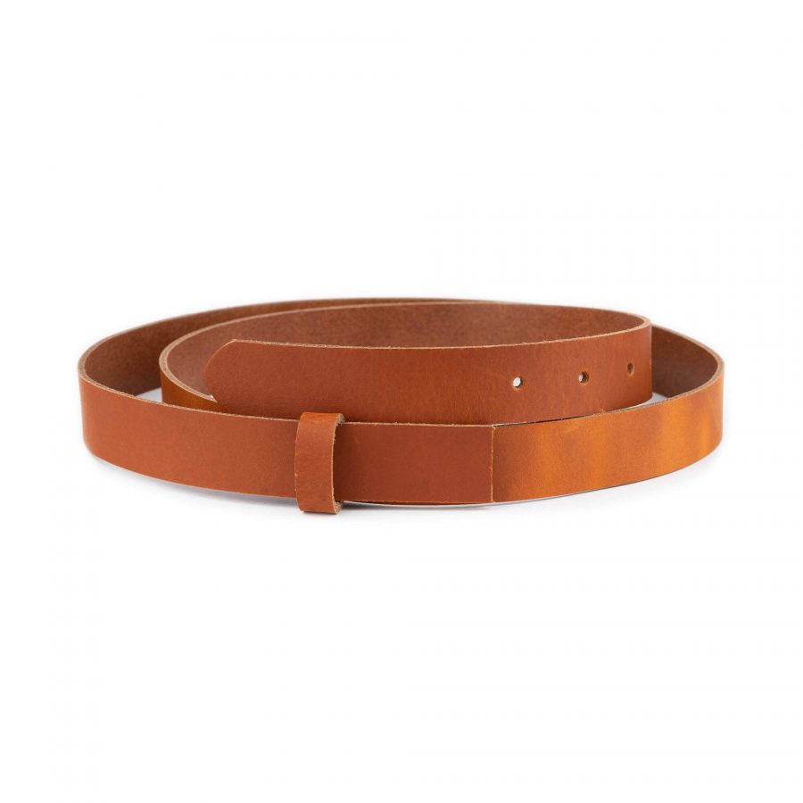 cognac belt strap replacement 2 5 cm real leather 1