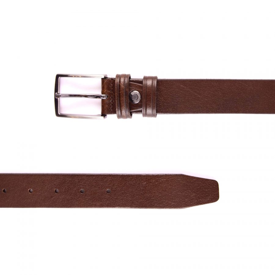 cognac brown real leather belt for jeans 351054 2