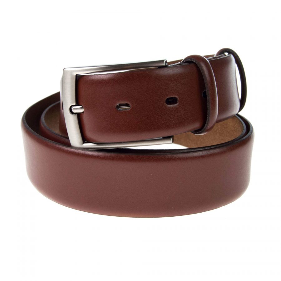 cognac formal belt for men real leather 351155 1