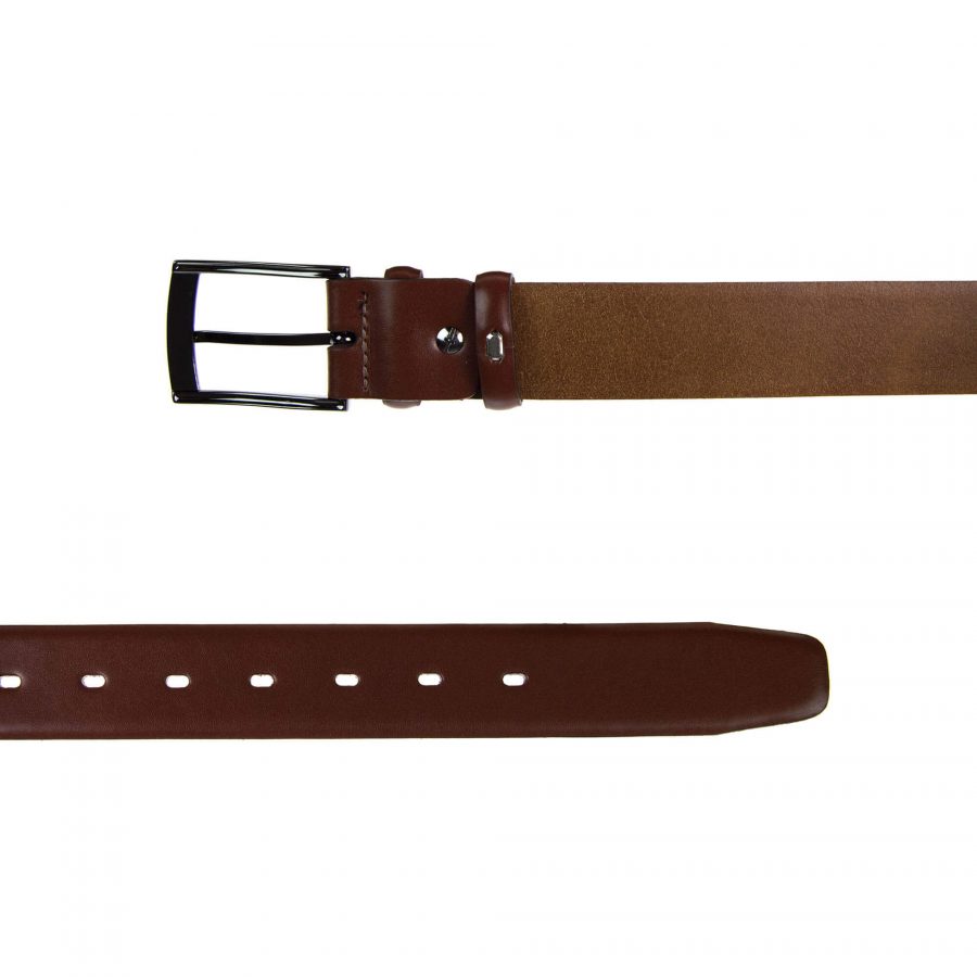 cognac formal belt for men real leather 351155 2