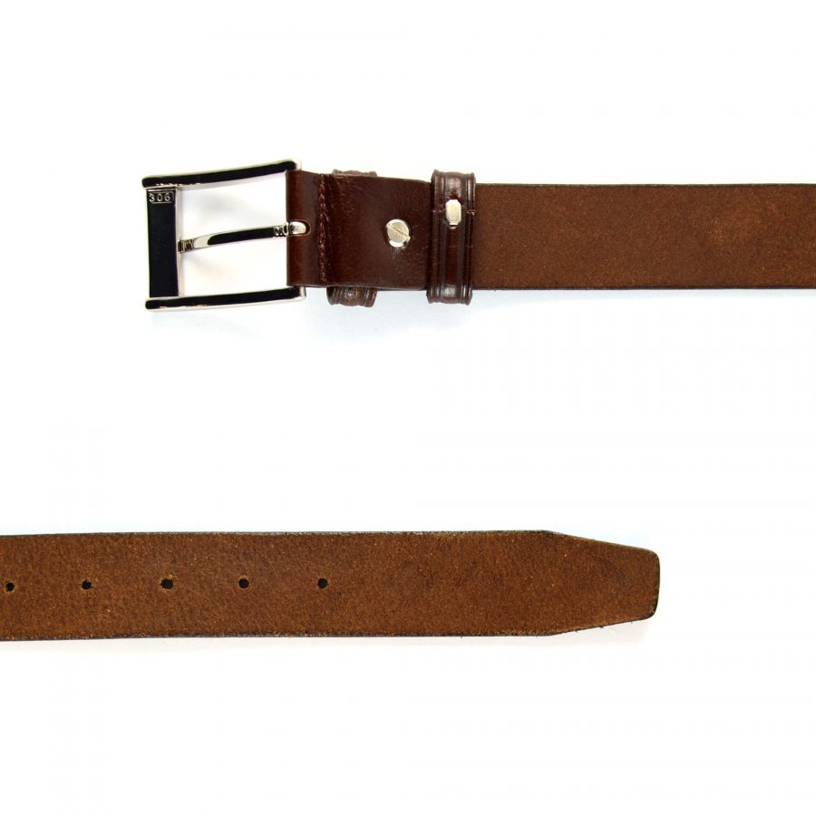 coolest mens belt brown embossed leather 351074 2