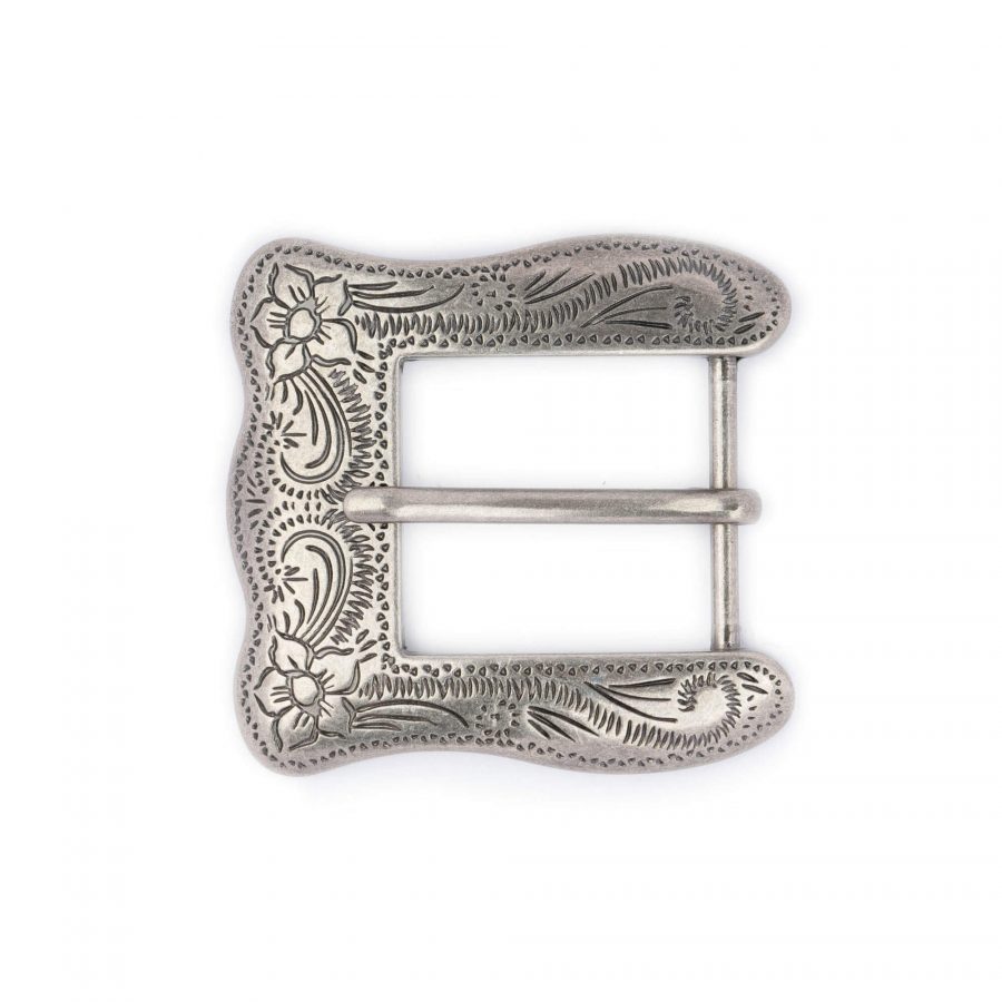 cowgirl buckle for leather belt square silver 1 1 8 inch 2