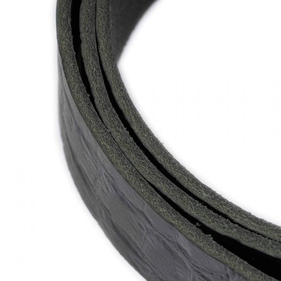 crocodile emboss black leather belt strap replacement 4 0 cm 6