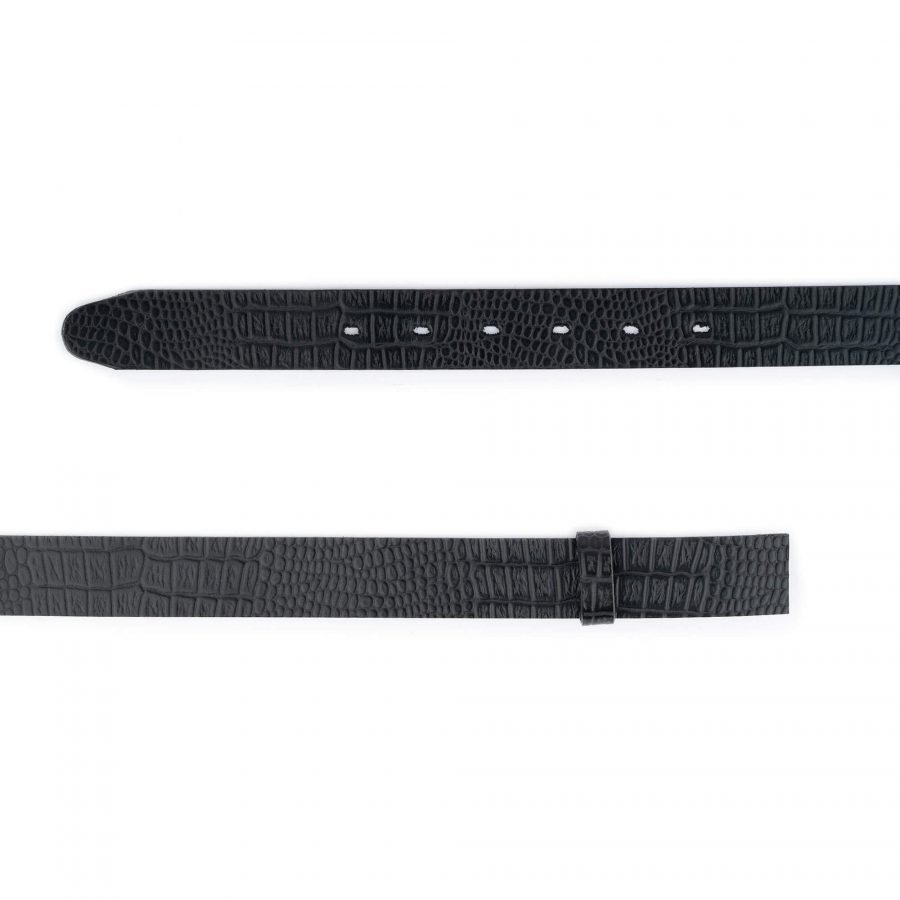 crocodile embossed leather belt strap replacement 30 mm 3