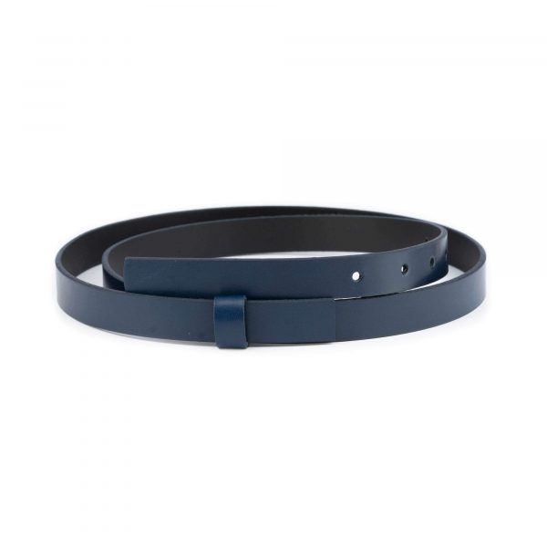 dark blue leather replacement belt strap for buckles 20 mm 1