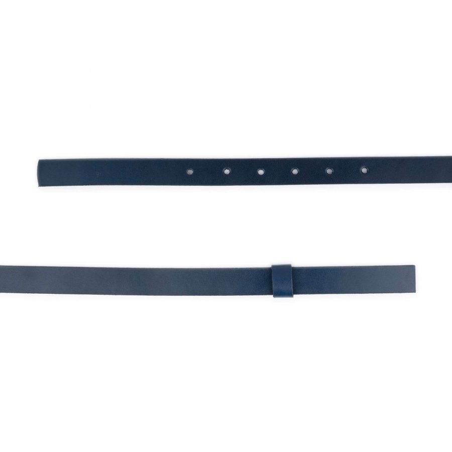 dark blue leather replacement belt strap for buckles 20 mm 2