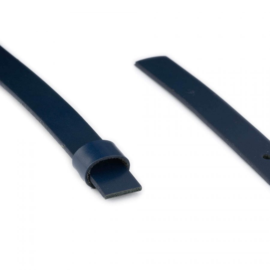 dark blue leather replacement belt strap for buckles 20 mm 3