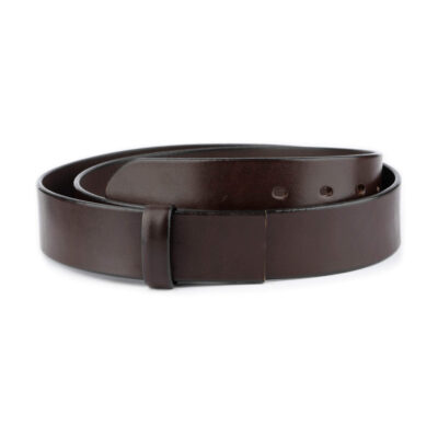 dark brown belt strap for buckle replacement thick leather 4 0 cm 1