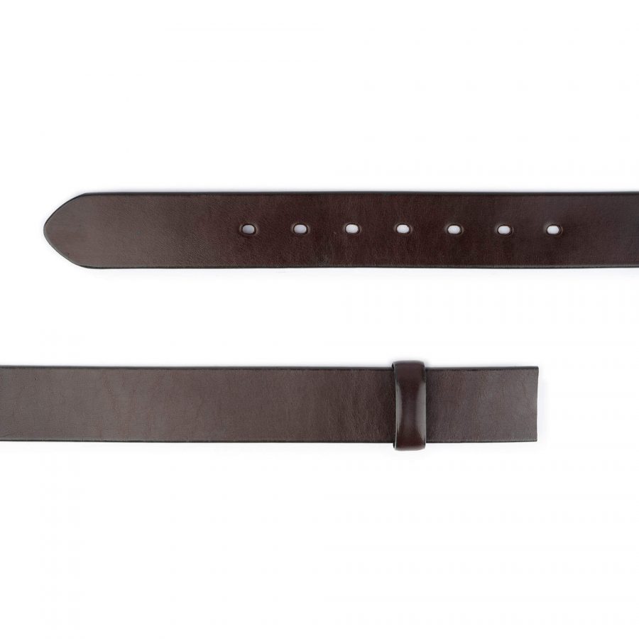 dark brown belt strap for buckle replacement thick leather 4 0 cm 3