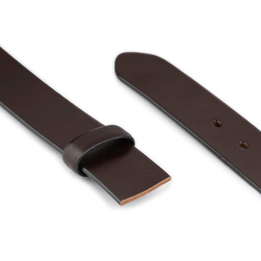 dark brown belt strap for buckle replacement thick leather 4 0 cm 4