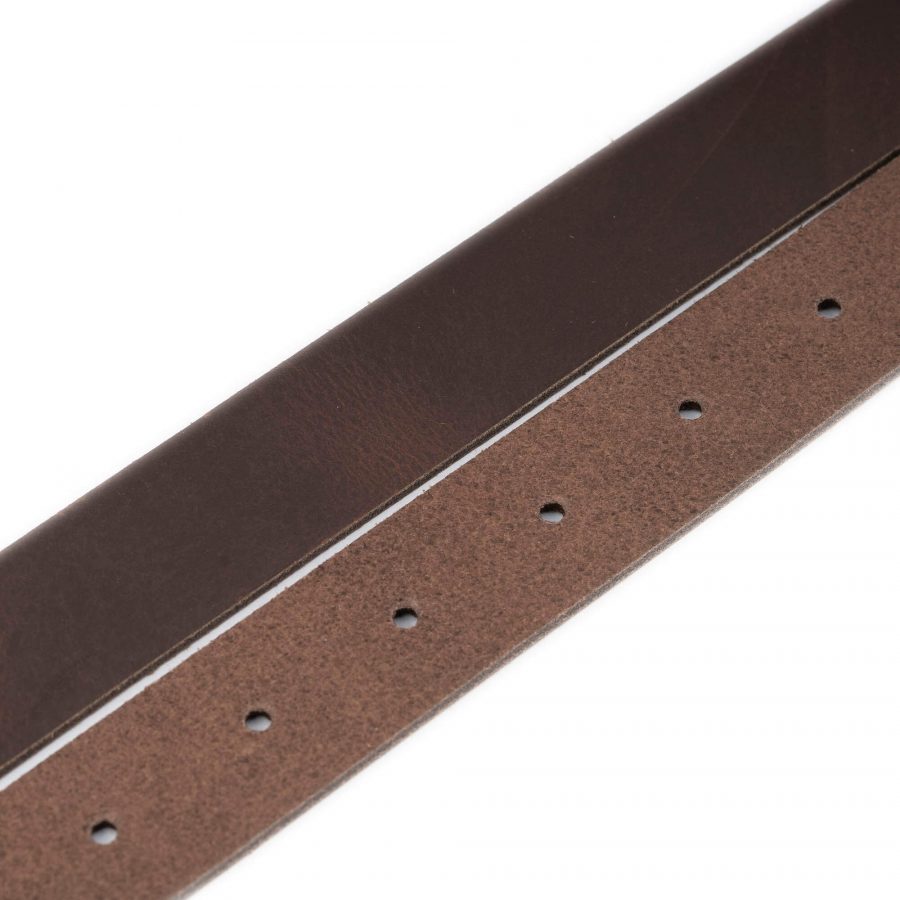 dark brown coffee belt strap for buckle 2 5 cm leather 3