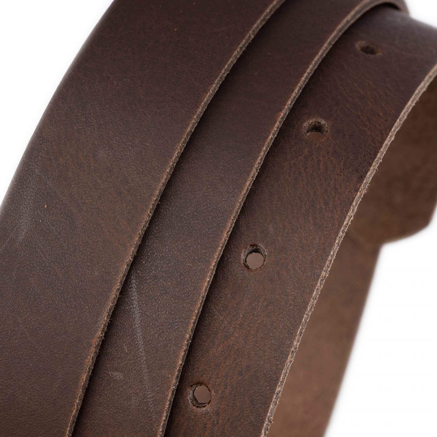 dark brown coffee belt strap for buckle 2 5 cm leather 4