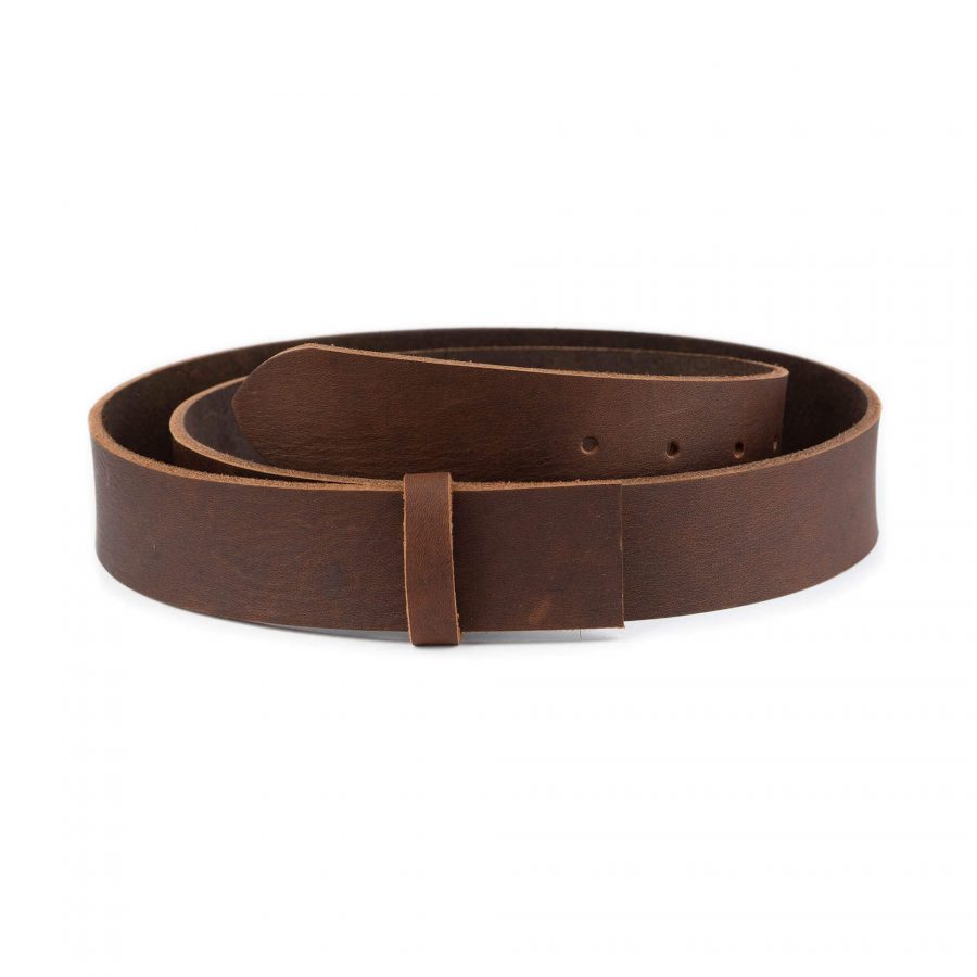 dark brown crazy horse leather belt strap 4 0 cm replacement 1