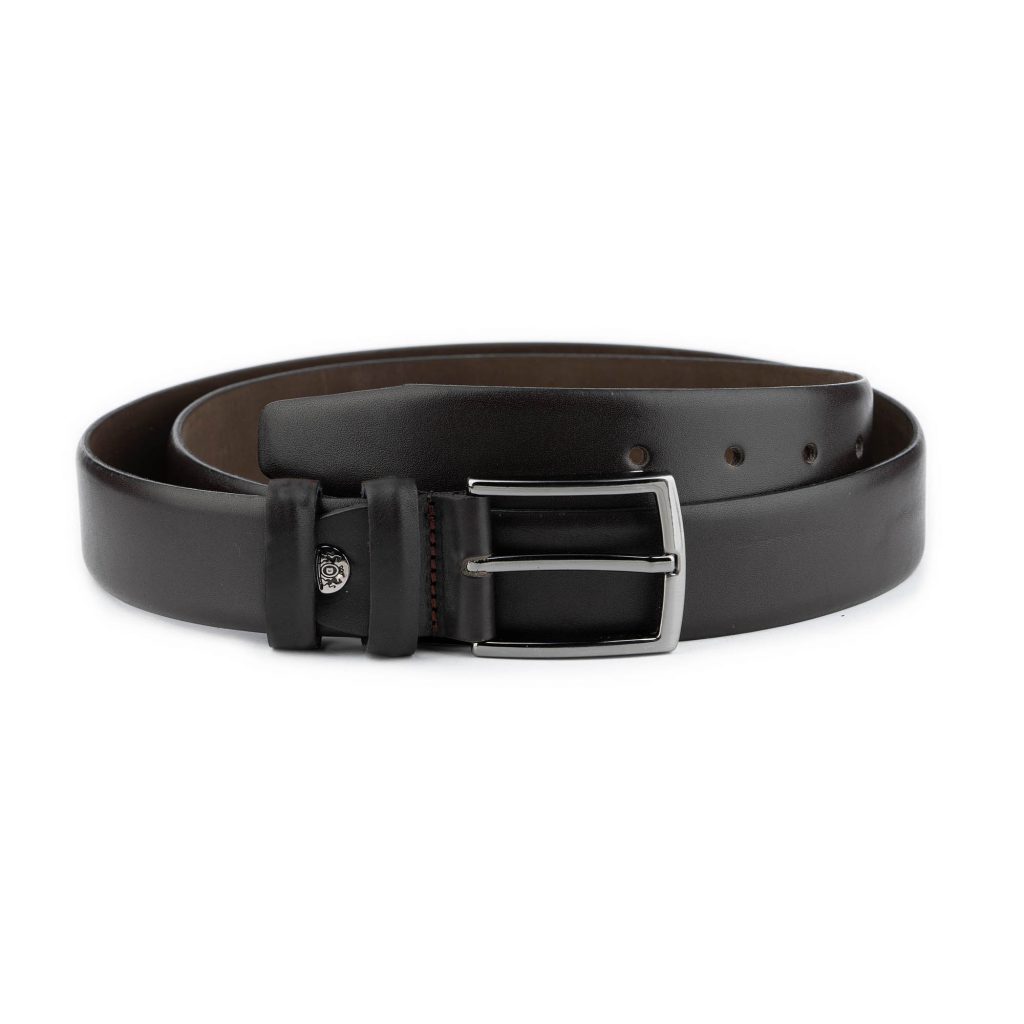 Buy Dark Brown Dress Belt Mens - Top Quality Real Leather