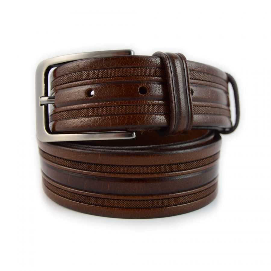 dark brown leather belt for jeans 351110 1